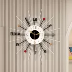 Modern Wall Clocks Art Decoration Wall Clock Luxury Elegant Clock Living Room Silent Mechanism Watch Aesthetic Decor Accessories