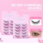 Manga Style Cat Eye False Eyelashes full strips Natural Wispy Dramatic Volume Long Lashes For Women Girls Party Makeup