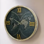 Vintage Wall Clock Large Clocks Aesthetic Wall Watch Nordic Mechanic Watches Interior Accessories Elegant Living Room Decoration