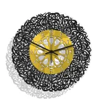 Eid Ramadan Wall Clock Islamic Ramadan Clock Gold/Black Stereoscopic Acrylic Round Wall Clock Middle East Art Decor Home Decor