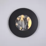 Round Luxury Natural Stone Alabaster Wall Lamp Living Room Marble Wall Sconce Decoration Atmosphere LED High-end LED Lights