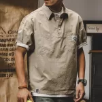 2024 Casual T-shirt For Men Korea American Casual Men's T-shirt Summer Tooling Style Short Sleeve High Quality Casual T-shirt