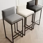 Luxury Square Bar Chair Kitchen Gold Terrace Reception Study Bar Stools Library Breakfast Sgabelli Isola Cucina Home Furniture