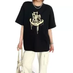 Fashion Japan and South Korea T-shirt Brand Popular T-shirt Harajuku Loose Ladies Short-sleeved T-shirt Cotton Street Tops