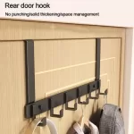 Hooks Over The Door 6 Hooks Clothes Coat Hat Towel Hanger Home Bathroom Organizer Rack Kitchen Accessories Holder