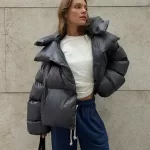 Wolfeel Winter Warm Cotton Puffer Jackets Women's Loose Parkas Coat Vintage Bread Jacket Outwear Office Ladies Quilted Jacket