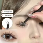 New Straight Tweezers Curved Black Lashes Applicator Stainless Steel Eye Makeup Tools Eyelash Extension