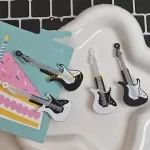 N5KB Stylish Hairclip Sweet Balletcore Clip Girl Ornament Bass Guitar