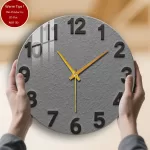Tempered Glass Wall Clock Round Clock With Numbers Suitable For Wall Decor or Tabletop Display Anywhere