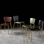 Design Nordic Lounge Dining Chairs Accent Modern Golden Bedroom Kitchen Dining Room Chairs Designer Ratan Library Furniture