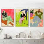 Poster Nordic Style Canvas Painting Wall Decor for Home Living Room Bedroom Modern Abstract Women Figure Art