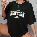 Shirts for Women 1968 The New York Is Young Women Tshirts Oversize Creativity Streettshirt Short Sleeve Clothes Graphic T Shirts