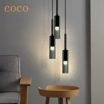 Modern Glass Pendant Light for Bedroom Bedside Bar Kitchen Dining Room Hanging Lamp Ceiling Lighting Bathroom Decoration