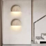 Wabi-sabi stone retro living room wall porch corridor homestaycafe atmosphere bedroom bedside wall lamp