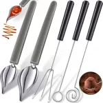 1PC Chocolate Dipping Tool Dipping Pralines Home DIY Bakeware Truffles Fork Fondant Kitchen Stainless Steel Cake Decor