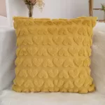1pc Plush Cushion Cover Heart-shaped Pillowcase for Living Room Sofa Bed Throw Pillow Cover Valentine's Day Festival Home Decor