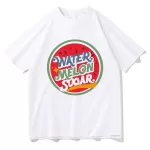 Vintage Twinkling Watermelon Graphic T-Shirts Women's Funny Streetwear Korea Style Aesthetic Y2K Clothing