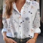 Elegant Shirt Women Fashion Temperament Blouse Long Sleeve Shirt Women New Casual Shirt