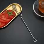 Stainless Steel Honey Stir Bar Easy Clean Honey Blender Stainless Steel Honey Dipper Set for Tea Cocktails Syrup for Evenly