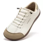 HOBIBEAR Unisex Barefoot Wide Toe Shoes Women Men Artificial Leather Minimalist Sneakers Adjustable Slip On Walking Shoes